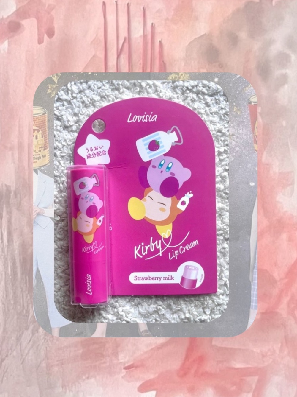 NWT🎉 Kirby Strawberry Milk Lip Cream - Pink